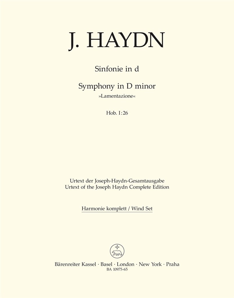 Symphony in D minor Hob. I:26 Lamentazione